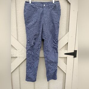 Lululemon Pants Men 30 ABC Skinny Tech Canvas Heathered Blue 5 Pockets